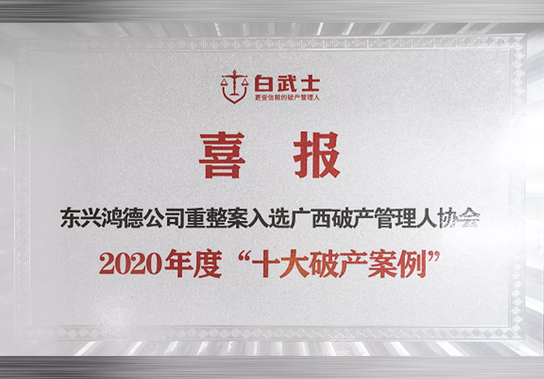 东兴鸿德公司重整案入选广西破产管理人协会2020年度“十大破产案例”.jpg